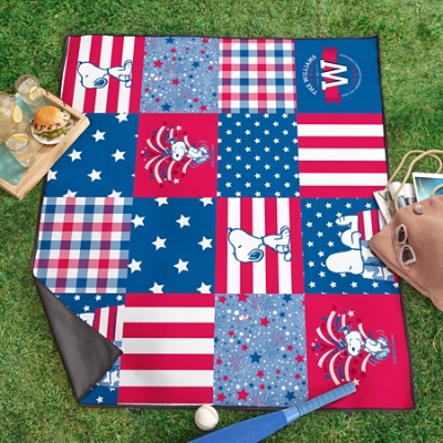 PEANUTS® Americana Multi Square Picnic Blanket