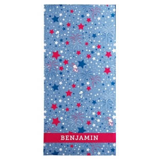 PEANUTS® Americana Starry Fireworks Pattern Beach Towel - Standard