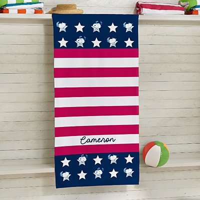 PEANUTS® Americana Stars and Stripes Beach Towel