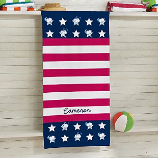 PEANUTS® Americana Stars and Stripes Beach Towel - Standard
