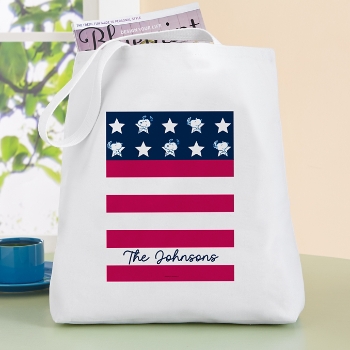 PEANUTS® Americana Stars and Stripes Pattern Tote