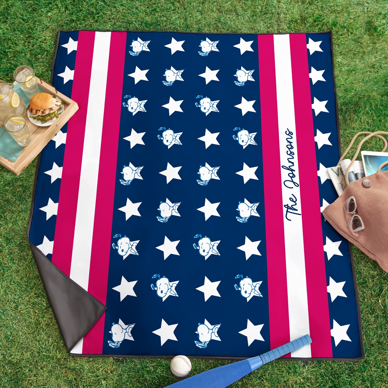 PEANUTS® Americana Stars and Stripes Picnic Blanket