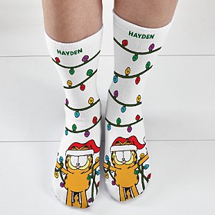 GARFIELD® Christmas Lights Socks
