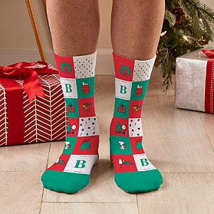 PEANUTS® Holiday Quilt Pattern Socks