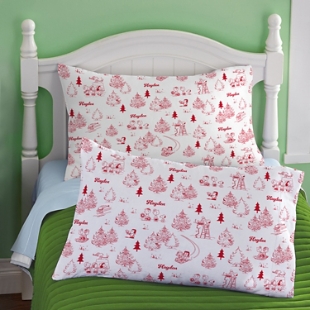 PEANUTS® Holiday Toile Pattern Pillowcase