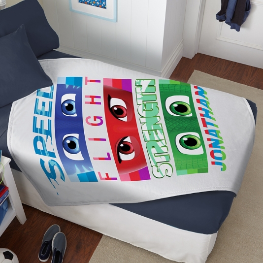 PJ Masks Speed Flight Strength Plush Blanket | Personal Creations