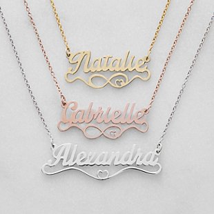 Loving Hearts Personalized Name Necklace