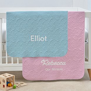 Any Message Quilted Baby Blanket