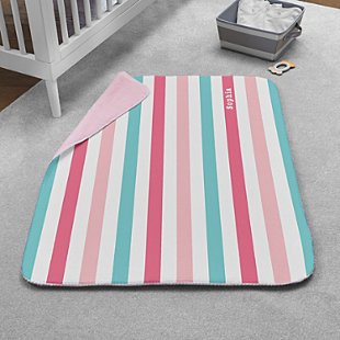 Colorful Stripes Sherpa Baby Blanket
