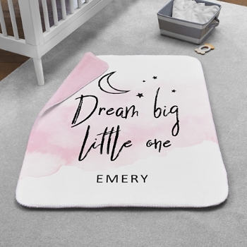 Dream Big Sherpa Baby Blanket