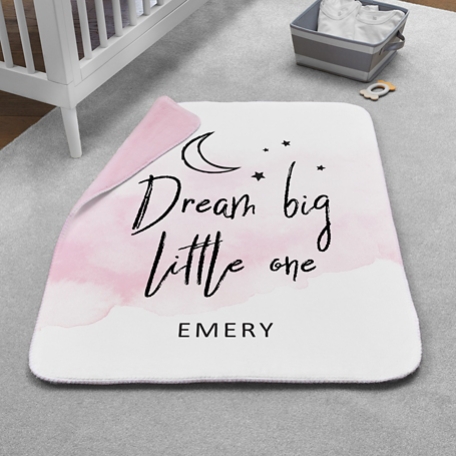 Dream Big Sherpa Baby Blanket