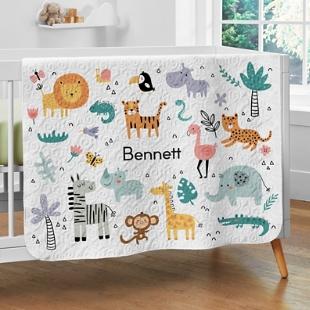 Personalized woodland best sale baby blankets