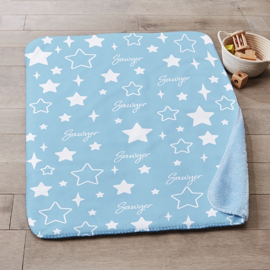 Twinkle Stars Sherpa Baby Blanket Personal Creations