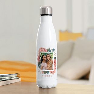 Floral Photo Memories 17 oz. Stainless Steel Water Bottle