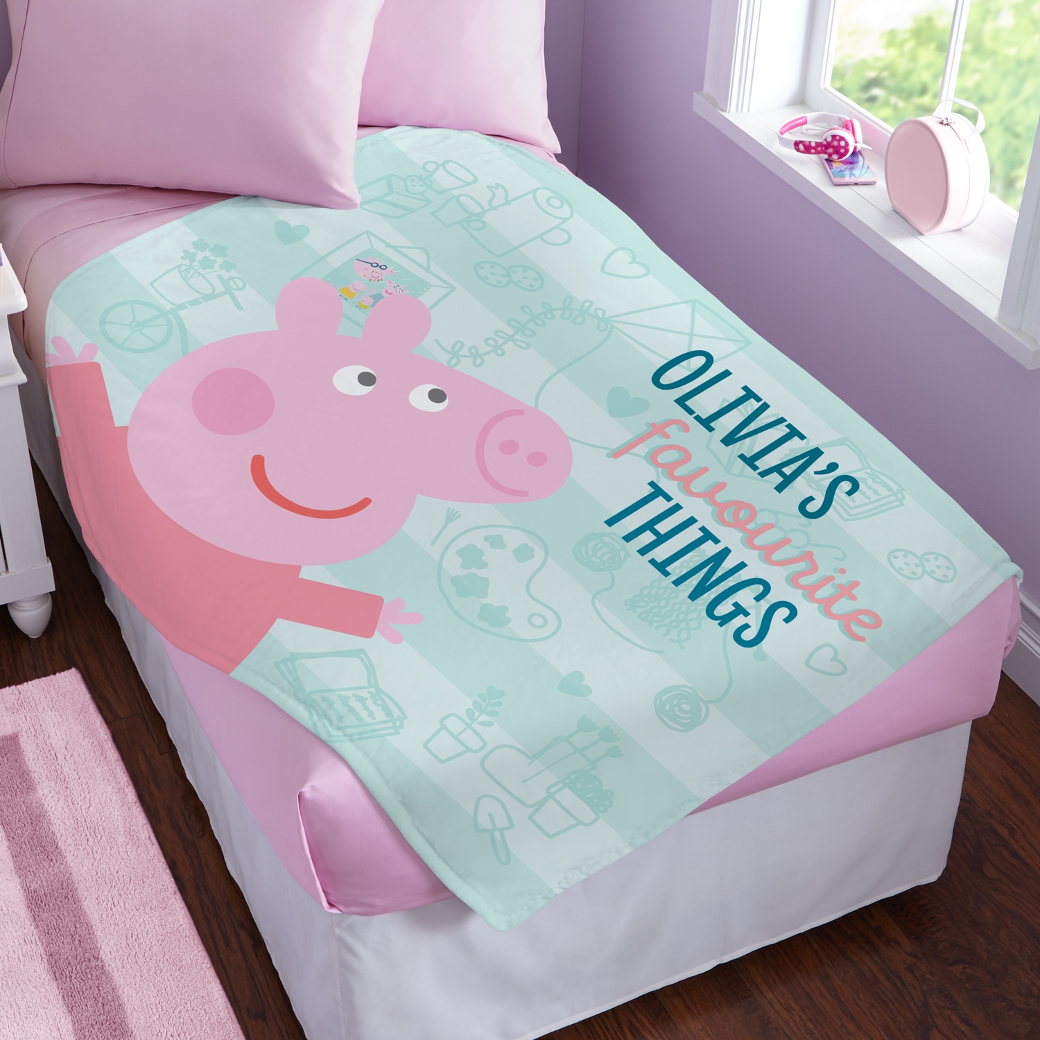 Peppa pig bed set twin best sale