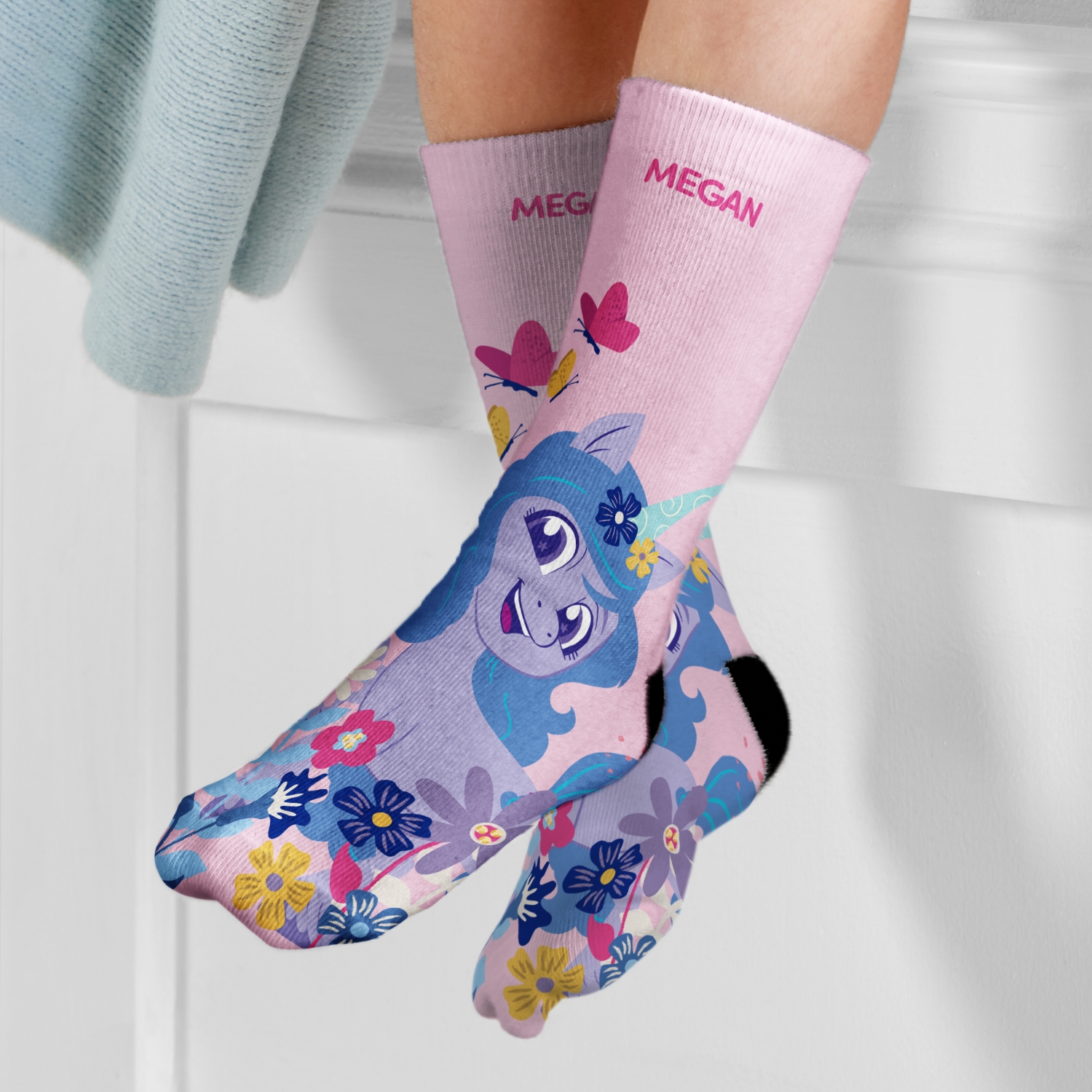 My Little Pony 5-Pair Socks – Kids Size M 7.5-3.5 – Multi-Color – Hasbro