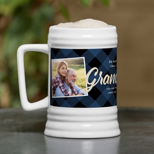 So Glad To Call You Dad Ceramic Beer Stein