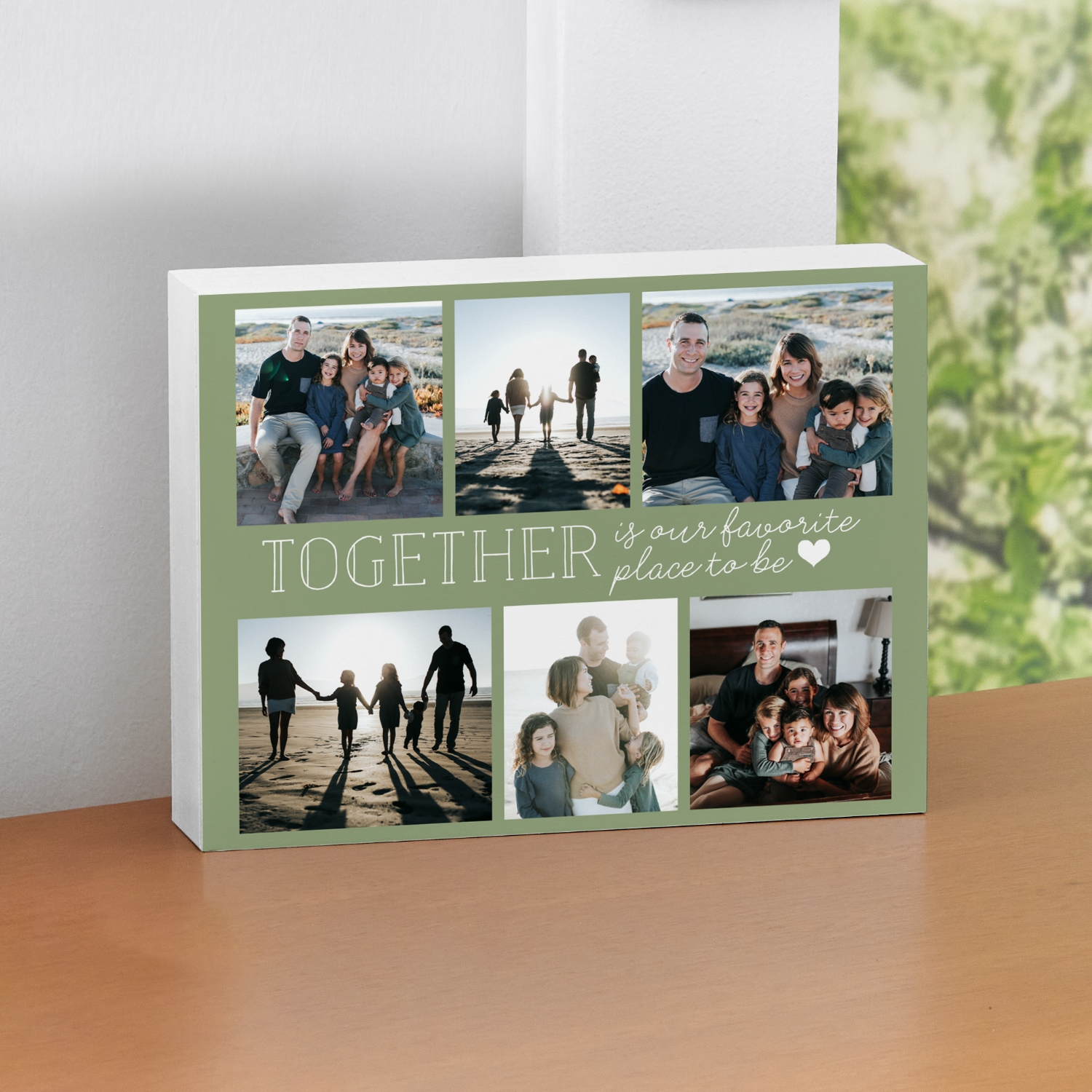 Together Is Our Favorite Place Photo Wood Block