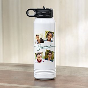 World's Greatest Photo Collage Stainless Steel Water Bottle