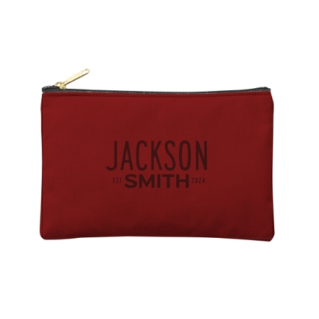 You Name It Zipper Pouch - Small - Burgundy