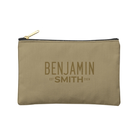 You Name It Zipper Pouch - Small - Khaki