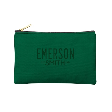 You Name It Zipper Pouch - Small - Olive Green