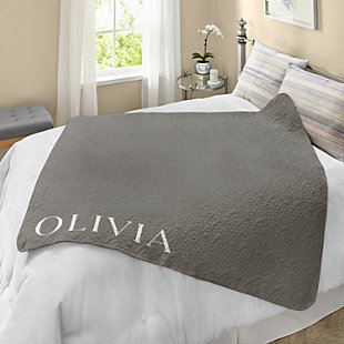 Classic Name Quilted Throw