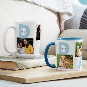 DAD Established Photo Collage Mug