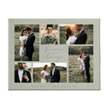 Forever and Always Photo Collage Canvas - 16X20 - Green
