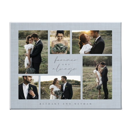 Forever and Always Photo Collage Canvas - 18X24 - Blue