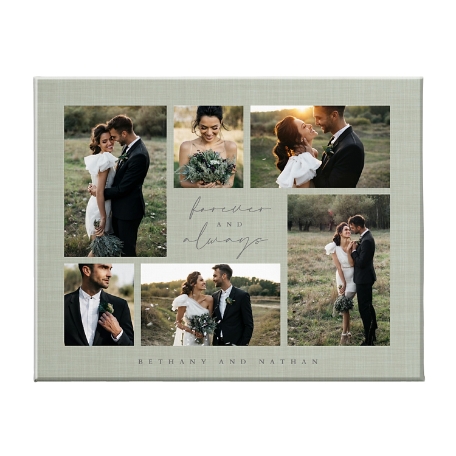 Forever and Always Photo Collage Canvas - 18X24 - Green