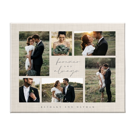 Forever and Always Photo Collage Canvas - 18X24 - Tan