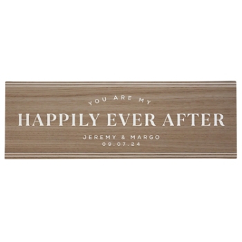 Happily Ever After Canvas - 9x27 Unframed - White Text