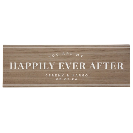 Happily Ever After Canvas - 9x27 Unframed - White Text