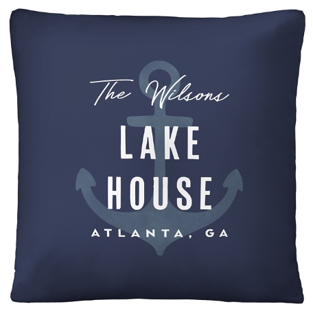 Home Away From Home Throw Pillow - 16x16-Lake House