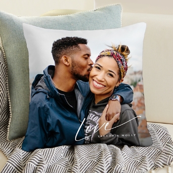 Love Photo Throw Pillow