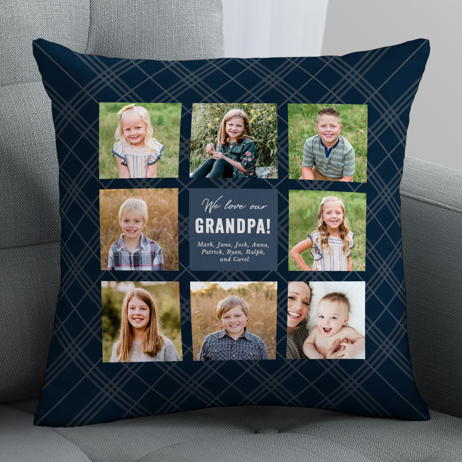 My Favorite Faces Photo Throw Pillow