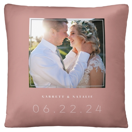 Our Day Photo Throw Pillow - Pink