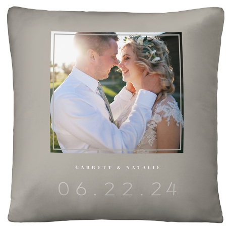 Our Day Photo Throw Pillow - Tan