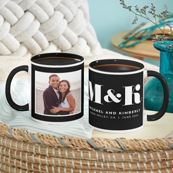 Our Initials Photo Mug