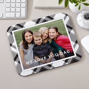 Picture-Perfect Plaid Photo Mouse Mat