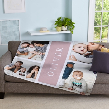 Favorite Memories Photo Collage Plush Blanket