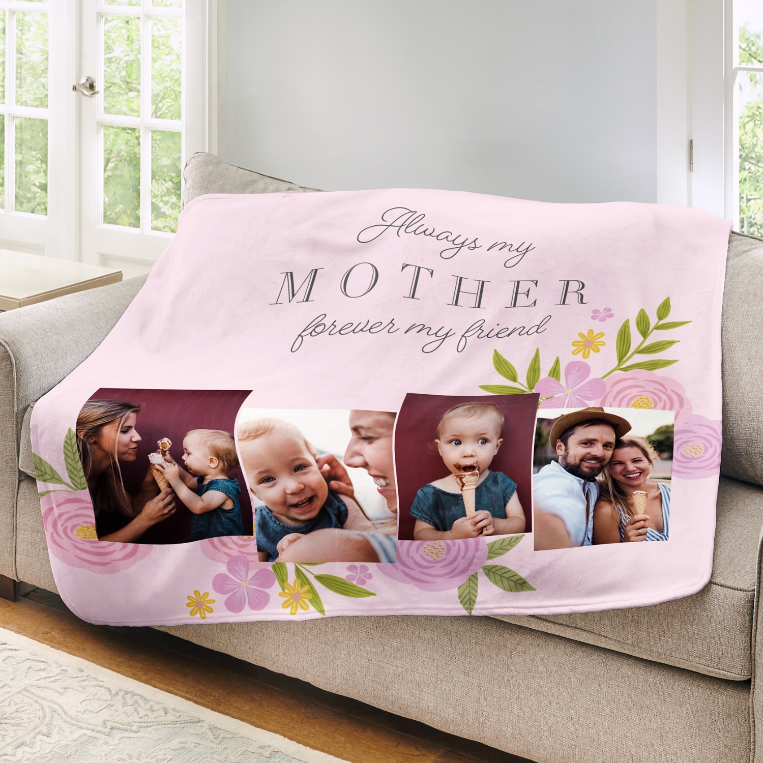 Personalized mothers day blanket sale