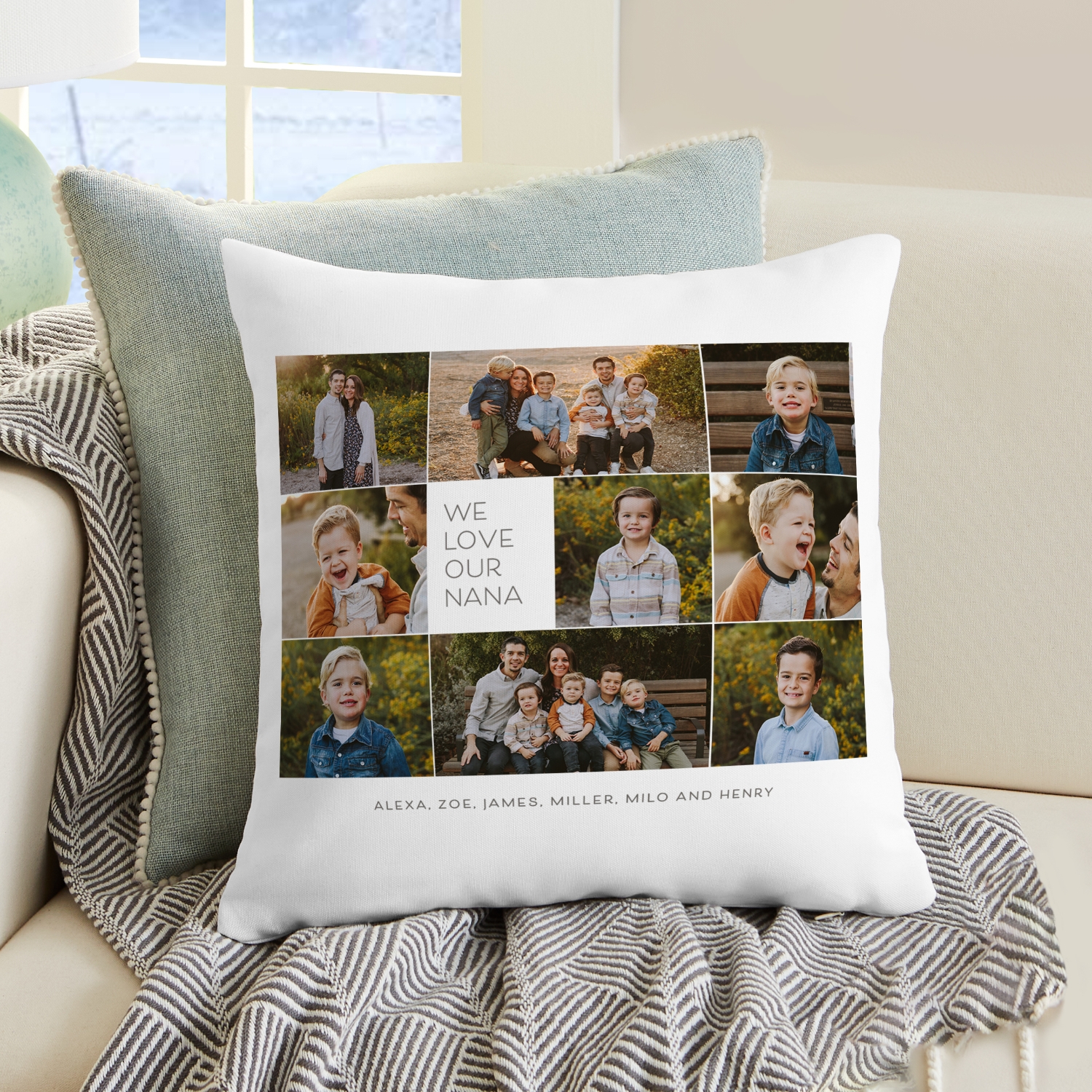 Photo collage cushion hotsell