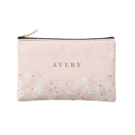 Floral Blush Zipper Pouch - S