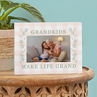 Grandkids Make Life Grand Photo Wood Block