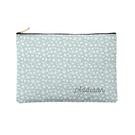 Floral Ditzy Print Zipper Pouch - Large