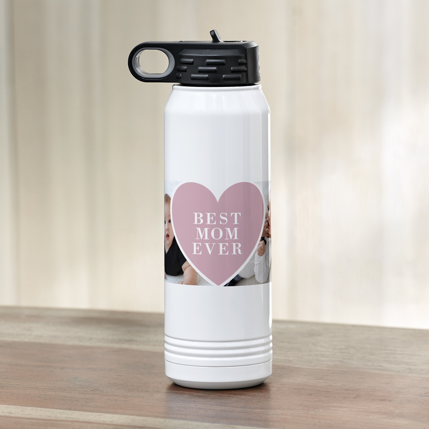 Grateful Heart Photo Water Bottle