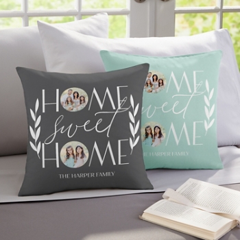 Home Sweet Home Photo Throw Pillow