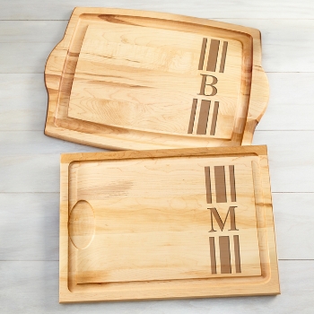 Initial Stripe Cutting Board